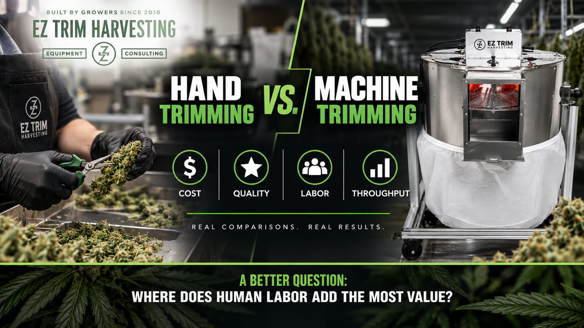 Hand Trimming vs. Machine Trimming Cannabis: Cost, Quality, Labor & Throughput Compared