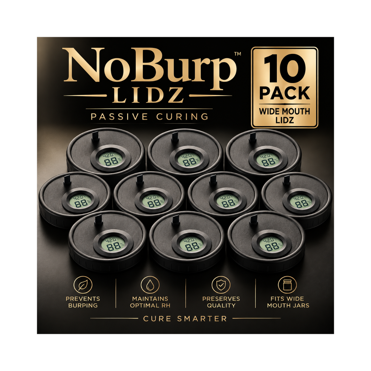 NoBurp Lidz - Wide Mouth (Jar Not Included)
